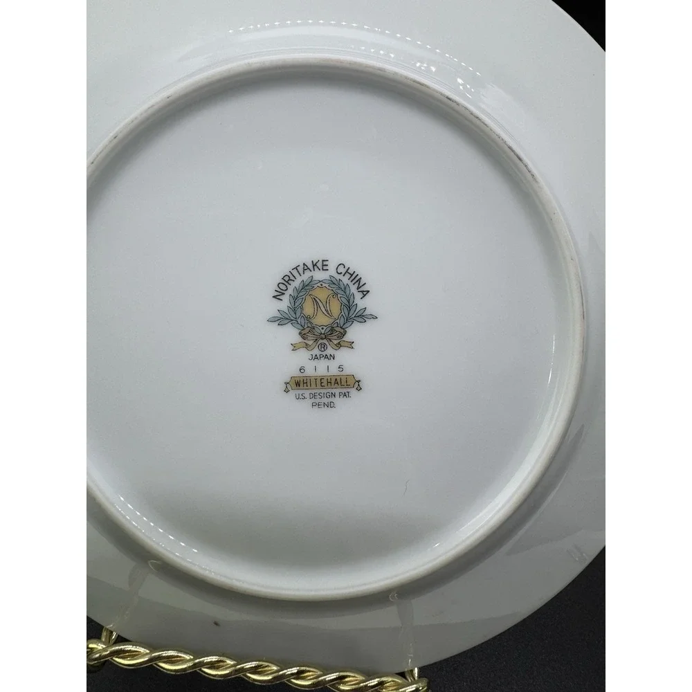 Vintage Noritake‎ Whitehall 6115 Platinum Trim Bread Dessert Plate